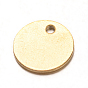 Ion Plating(IP) 304 Stainless Steel Charms, Blank Stamping Tag, Flat Round