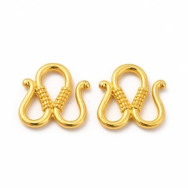 Rack Plating Alloy S-Hook Clasps, for Jewelry Making