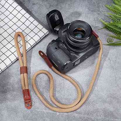 Nbeads 2 pcs 2 sangles de cou et bracelets en nylon pour appareil photo, attache de caméra, avec embout en cuir PU et porte-clés en fer