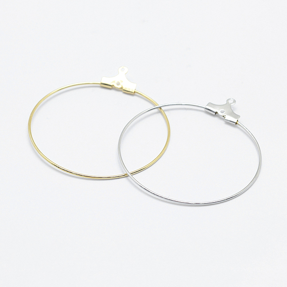 Brass Pendants, Long-Lasting Plated, Nickel Free, Open Circle/Ring
