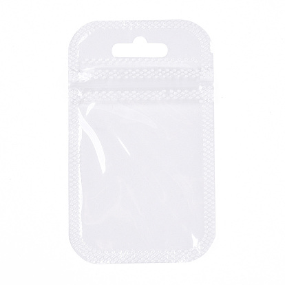 Sacs à fermeture éclair en plastique transparent, sacs d'emballage refermables, rectangle