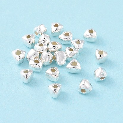 925 Sterling Silver Beads, Triangle