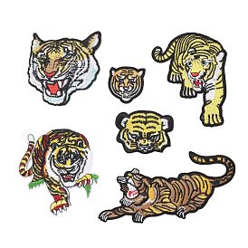 Computerized Embroidery Cloth Iron On Patches, Costume Accessories, Appliques, Tiger