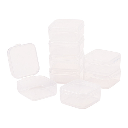 Transparent Plastic Bead Containers, Rectangle