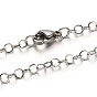 304 Stainless Steel Cable Chain Necklaces, with Lobster Claw Clasps, 29.5 inch(74.9cm)x3mm