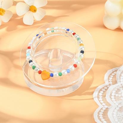Bracelets en verre organique / bracelets présentoirs, 78x79x44mm