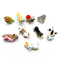 PVC Plastic Cartoon Pendants, with Platinum Tone Iron Loops, for DIY Keychain Making, Dog Charms