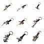 Punk Style Woven Cow Leather Alloy Pendant Keychain, for Car Key Pendant