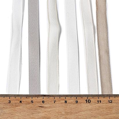 18 Yards 6 Styles Polyester Ribbon, for DIY Handmade Craft, Hair Bowknots and Gift Decoration, Beige Color Palette