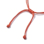 Cordón de poliéster encerado coreano ecológico trenzado ajustable, con 304 anillos de salto abiertos de acero inoxidable, para la toma de la pulsera del acoplamiento