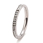 304 conjunto de anillos de diamantes de imitación de acero inoxidable