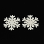 Dyed Snowflake Wood Cabochons