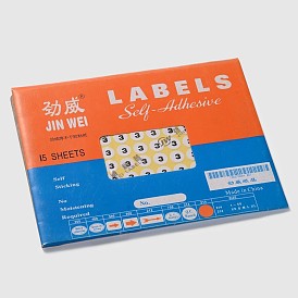 Label Paster, 13mm, 132pcs/paper, Paper: 175x219mm, 15paper/bag