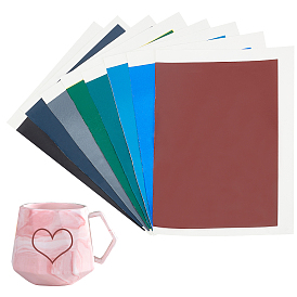 PandaHall Elite 8 Colors Laser Cutting Paper, Colored Paper, Rectangle