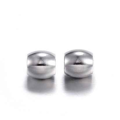 202 Stainless Steel Beads, Barrel