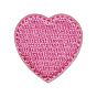 Love Heart Computerized Embroidery Cloth Iron on Patches, Stick On Patch, Costume Accessories, Appliques, for Valentine's Day