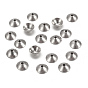 304 Stainless Steel Bead Caps, Apetalous, Half Round, Hole: 0.5mm, 5000pcs/bag