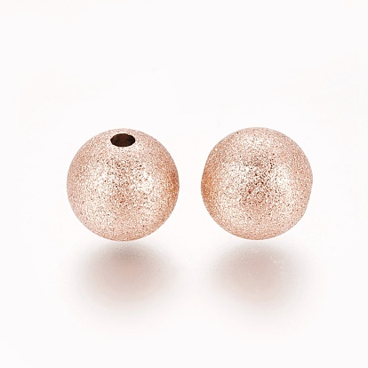Revestimiento iónico (ip) 304 perlas texturizadas de acero inoxidable, rondo