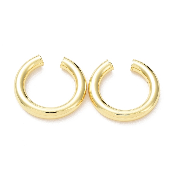 Pendientes de anillo de latón chapado en rack para mujer, larga duración plateado, sin plomo y el cadmio