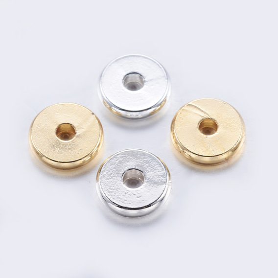 Brass Spacer Beads, Flat Round