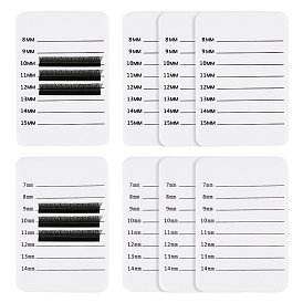 CHGCRAFT 8Pcs 2 Style Acrylic False Eyelashes Display Board, Faux Eyelash Extention Storage Card, with Reference Number
