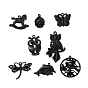 Alloy Pendants, Electrophoresis Black, Dolphin/Owl/Lion/Dragonfly/Butterfly/Horse Charms