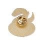 Pin de esmalte de serpiente, insignia de aleación chapada en oro para ropa de mochila