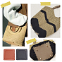 Pandahall elite 2 шт 2 цвета квадратное дно кошелька из искусственной кожи, с железной фурнитурой, аксессуары для вязальных сумок