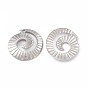 Placage ionique (ip) 304 pendentifs en acier inoxydable, charme de bobine de moustique