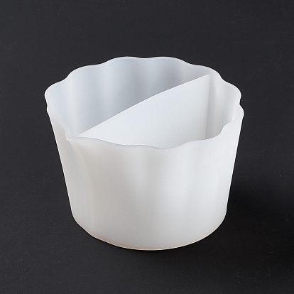 Vaso dividido reutilizable para verter pintura., vasos de silicona para mezclar resina, 2/3/4/5 divisores, flor