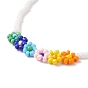 Glass Seed Braided Flower Beaded Necklaces for Women