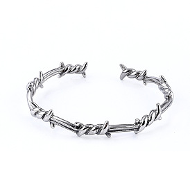 Stainless Steel Wire Bracelet with Unique Knot Design - Non-fading, One-piece Design.