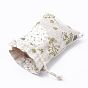 Sacs d'emballage en polycoton (polyester coton), avec une fleur imprimée