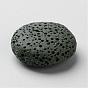Unwaxed Natural Lava Rock Beads, for Perfume Essential Oil Beads, Aromatherapy Beads, No Hole/Undrilled, Dyed, Flat Round
