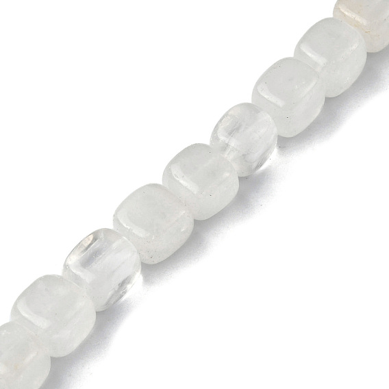 De perlas de cristal de cuarzo natural hebras, cristal de roca, cuboides