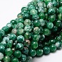 Dyed Natural Agate Faceted Round Beads Strands