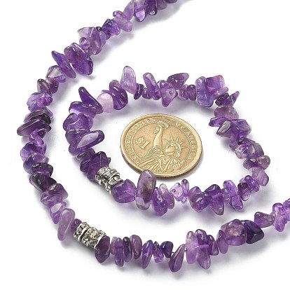 Natural Mixed Gemsotne Chips Beaded Necklace & Stretc Bracelet, Gemstone Jewelry Set