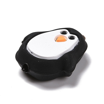 Cuentas focales de silicona, pingüino
