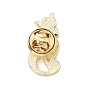 Pin de esmalte de gato, insignia de aleación chapada en oro claro para ropa de mochila