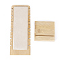 Présentoir de collier en bambou, présentoir à chaîne longue en forme de L, rectangle