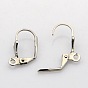 304 Stainless Steel Leverback Earring Findings, with Loop, 19x9.5mm, Pin: 0.7mm, Hole: 2mm