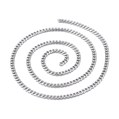 304 Stainless Steel Twisted Chains, Curb Chain, Diamond Cut Chains, Unwelded