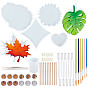 Olycraft DIY Cup Mat Kit, with Silicone Molds, 304 Stainless Steel Tweezers, Plastic Art Brushes Pen Value Sets, Tinfoil, Stirring Tool