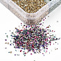 10 Grid Electroplate Glass Chip Beads, Nail Art Decoration Accessories, No Hole
