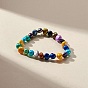 Dyed Natural Pearl Beaded Stretch Bracelet for Kids