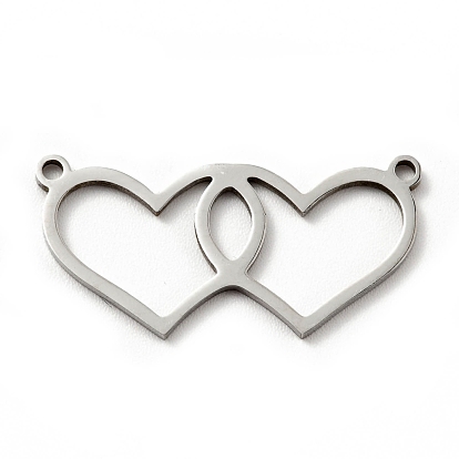 304 Stainless Steel Links Connectors, Double Heart