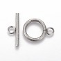 Placage ionique (ip) 304 fermoirs à bascule en acier inoxydable, pour le bricolage fabrication de bijoux, , anneau