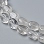 Naturelles cristal de quartz brins de perles, perles de cristal de roche, ovale