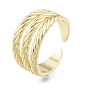 Brass Triple Line Open Cuff Ring for Women