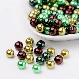 Choc-Mint Mix Pearlized Glass Pearl Beads